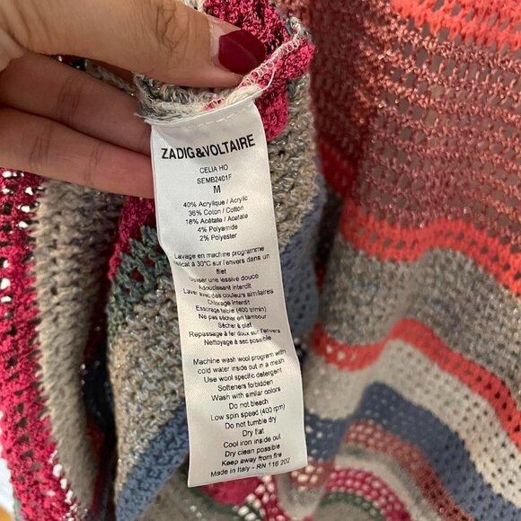 ZADIG & Voltaire Celia Ho Midi Open Front Cardigan size M - Picture 12 of 13